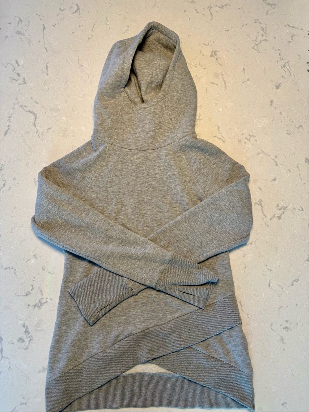 MARCELLA Gray Geneva Oversized Hood Tulip Hem Sweatshirt